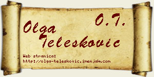 Olga Telesković vizit kartica